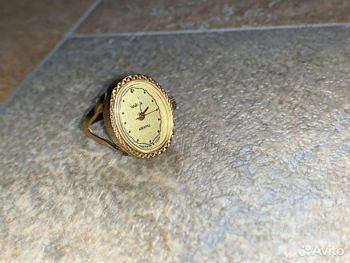 Часыколечкоссср,позолота,клеймо на экспорт