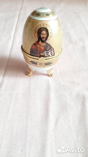 Яйцо декоративное - мини шкатулка Фарфор