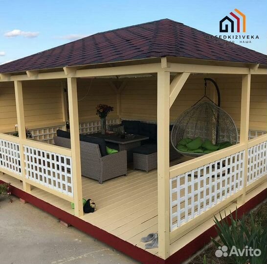 Беседка из ели. Доставка