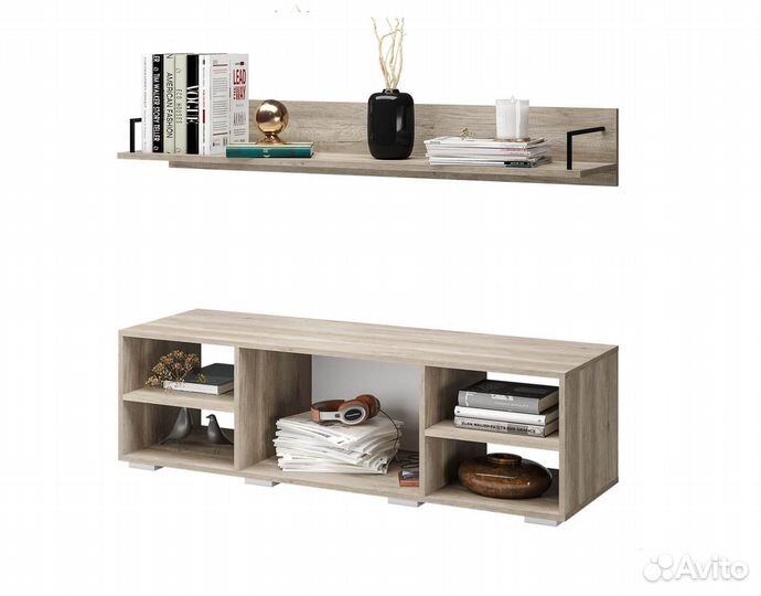 Тумба под тв 1400 мм и полка