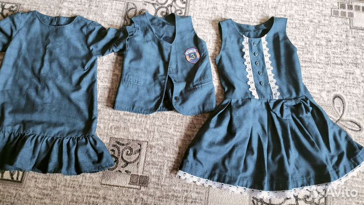 Школьная форма для девочки 128 134 синяя