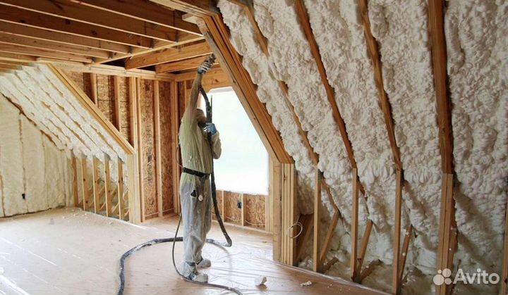 Утепление пенополиуретаном мансарды дома