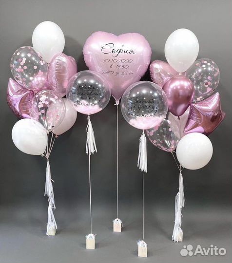 Воздушные шары на выписку из роддома