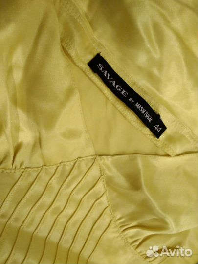 Топ желтый шелк savage
