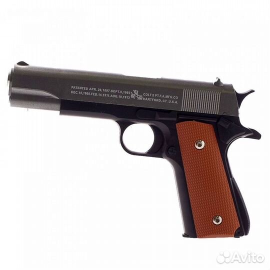 Пистолет М1911 металлический (пневматический)