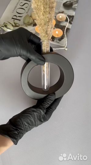 Ваза с колбой для сухоцветов