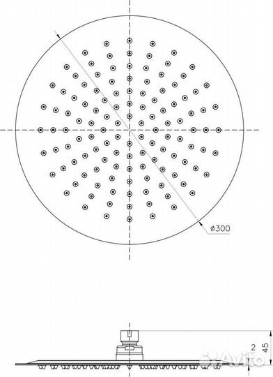 Верхний душ Lemark LM9482S 30 см