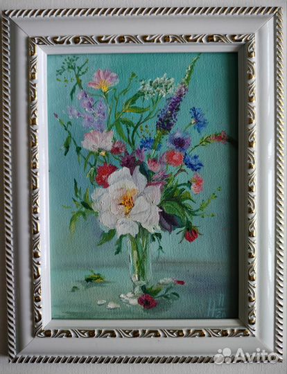 Картина маслом красивые цветочные букеты