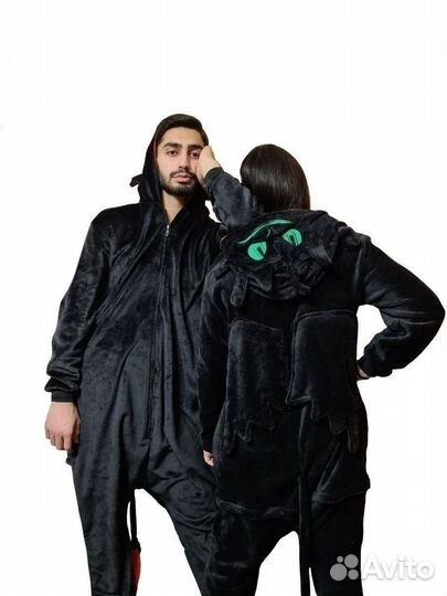 Кигуруми Пижама беззубик XL (175-185см)