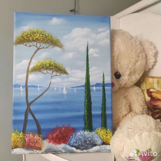 Картина маслом на холсте 25*35 ручная работа