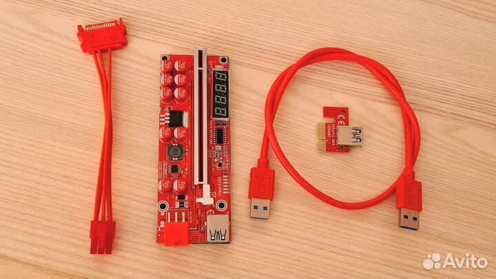 Новый Райзер VER 013 PRO 6PIN, Кабель USB 60 см