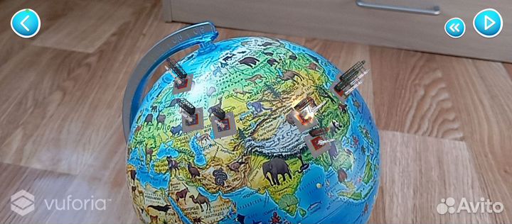 Глобус интерактивный без подсветки