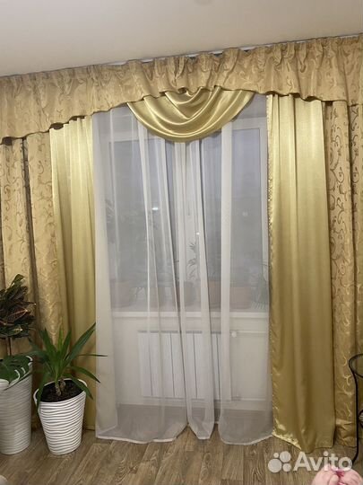 Шторы с ламбрекеном бу