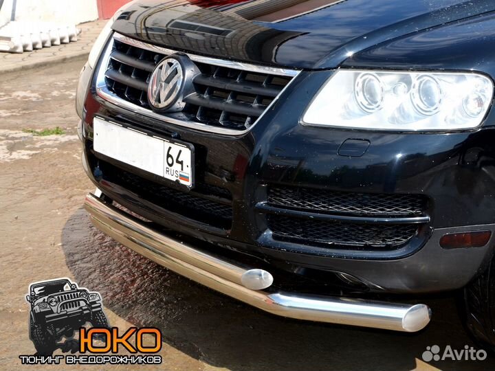 Защита переднего бампера Volkswagen Touareg