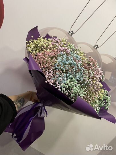 Гипсофила букет живые цветы подарок