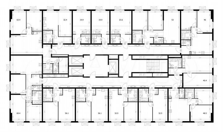 2-к. квартира, 48,5 м², 15/25 эт.