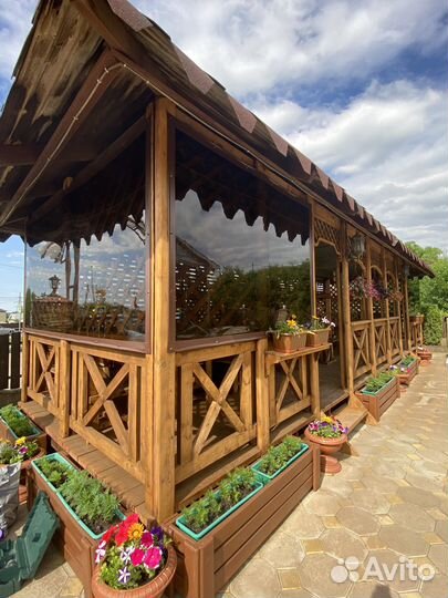 Мягкие окна на беседку