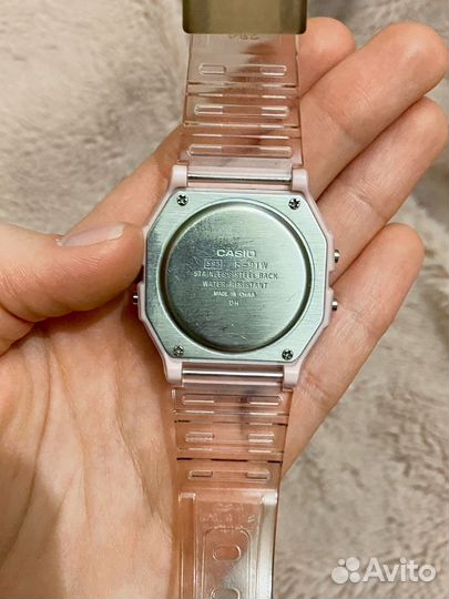 Часы casio f 91w розовые