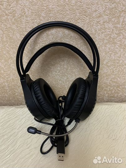 Наушники игровые проводные с микрофоном