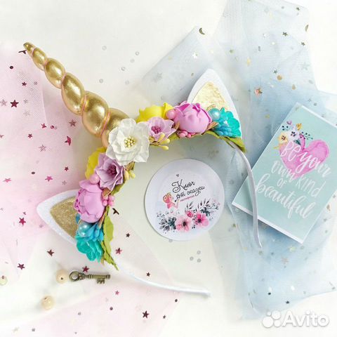 Ободоки единорога с цветами