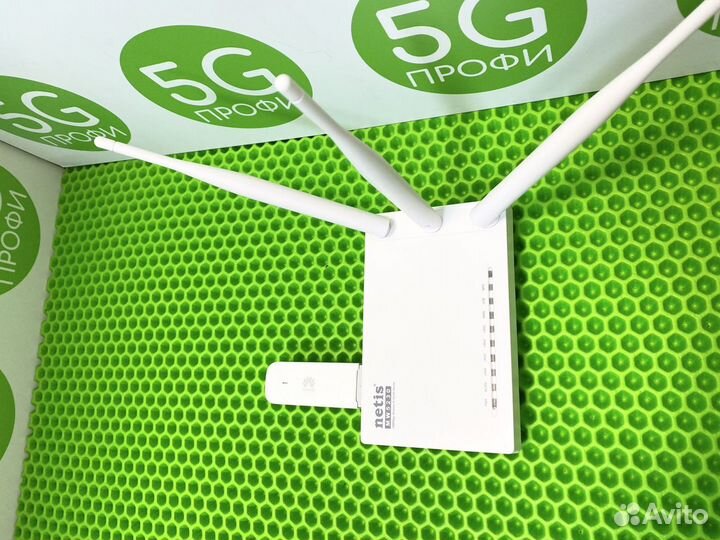 Wi-Fi роутер Netis + 4G Huawei 3372 + SIM