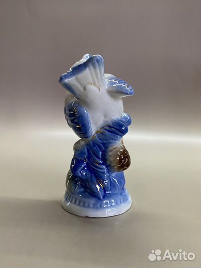 Фарфоровые статуэтки СССР гжель. Синица