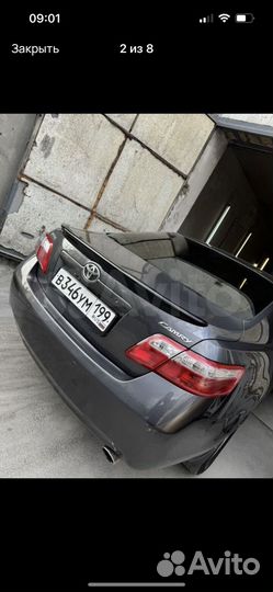 Спойлер на Toyota Camry 40 черный глянец