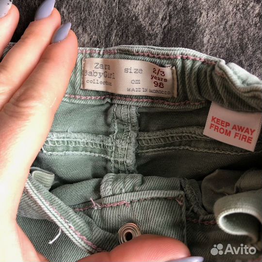 Джинсы zara 98 для девочки