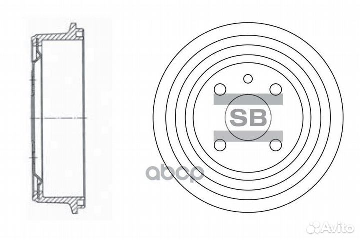 Барабан тормозной 96175281 SD3034 Sangsin brake
