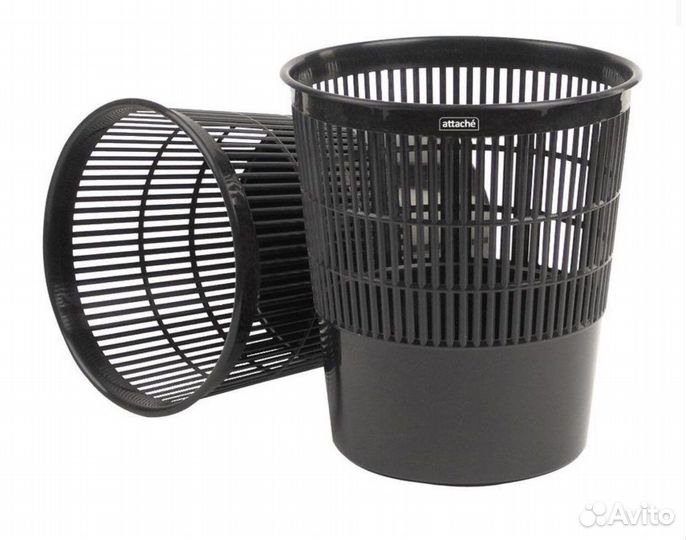Корзина для мусора Attache 14 л пластик черная
