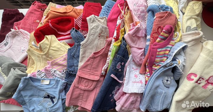 Вещи для девочки до 2 лет (до 98см), теплые вещи