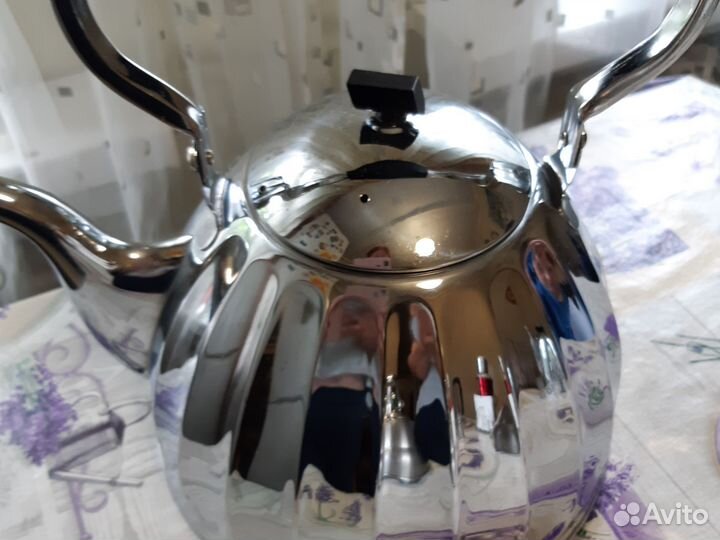 Чайник никелированный СССР кольчугино,3,5 литра