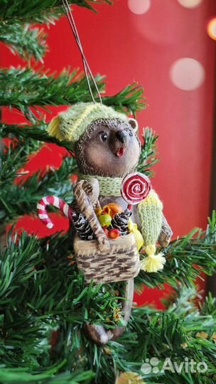 Ёлочные игрушки папье-маше Снеговик, Осёл, Девочка