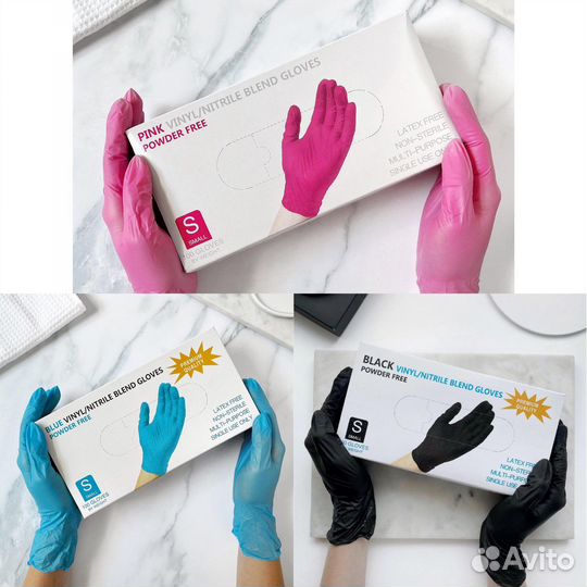 Перчатки нитрил, винил / нитрил