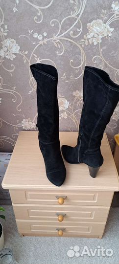 Сапоги демисезонные женские натуральная кожа 39