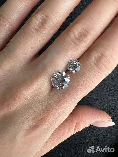 Лабораторные бриллианты в огранке круг