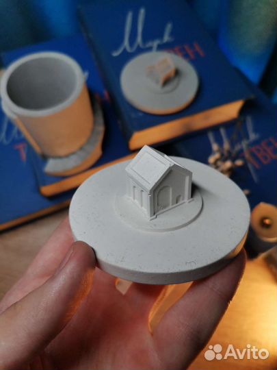 Кашпо подсвечник из гипса