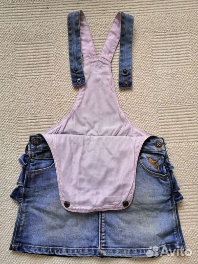 Джинсовый сарафан для девочки 110