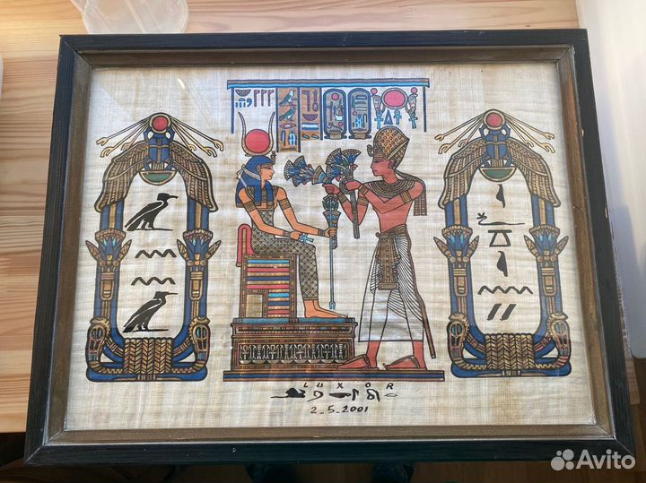 Картина из Египта, рисунок на папирусе