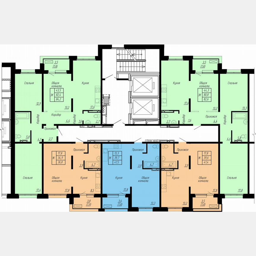 1-к. квартира, 41,4 м², 14/17 эт.