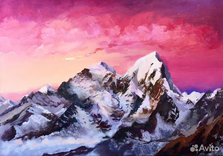 Горы, закат