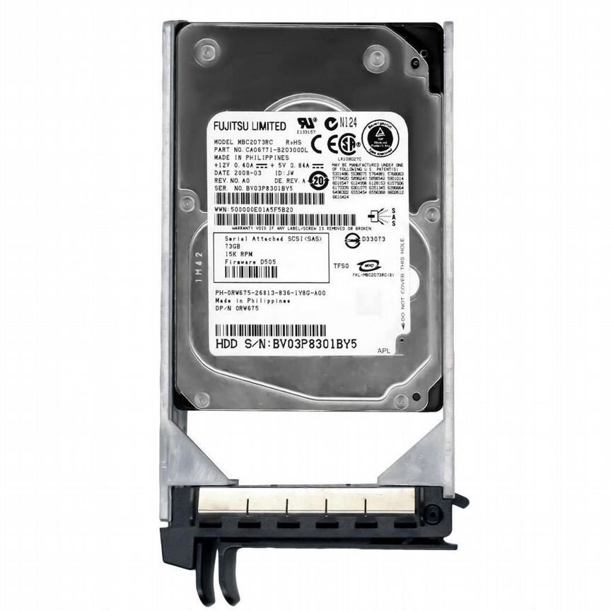 [RW675] Жесткий Диск Dell 73gb Sas 2,5" Hdd Rw675
