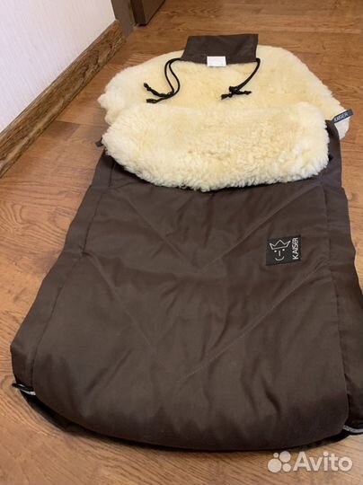 Зимний конверт в коляску на овчине