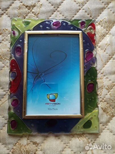 Рамка для фотографий из цветного стекла