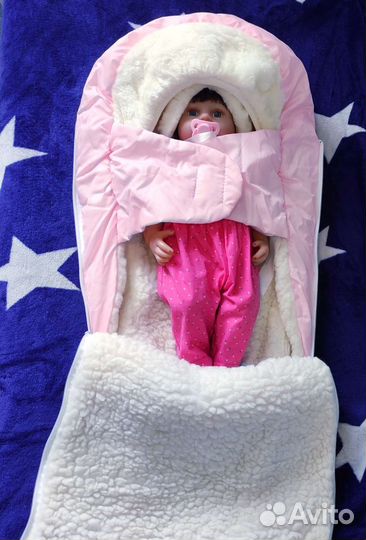 Конверт зимний, на выписку и в коляску