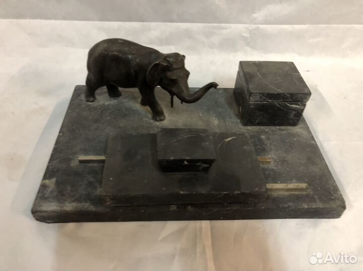 Чернильница Со слонам 1900е