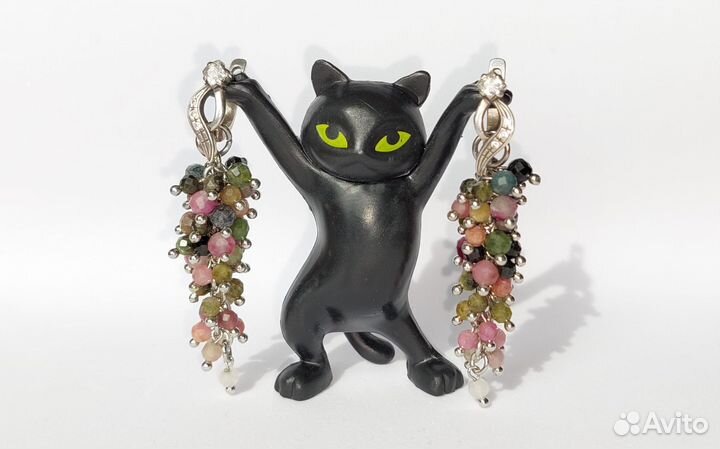 Серьги ручной работы из натуральных камней