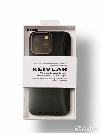 Чехол K-DOO Kevlar на iPhone 14 Pro/Max, черный