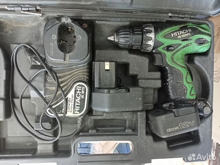 Аккумуляторная дрель шуруповерт Hitachi DS 12DVF3