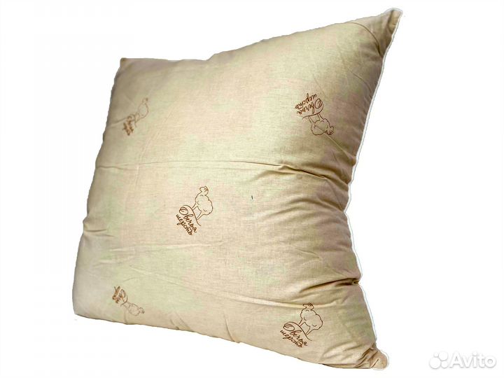 Подушка для сна, 70х70, овечья шерсть/поплин